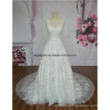 A-Line Latest Guangzhou Lace Wedding Dress